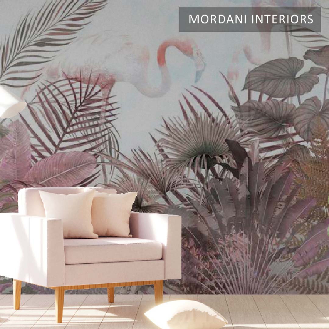 Vintage Flamingo Wall Mural